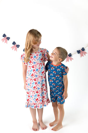 Monster Trucks & Rockets | Two Piece Short Sleeve Pajama Set