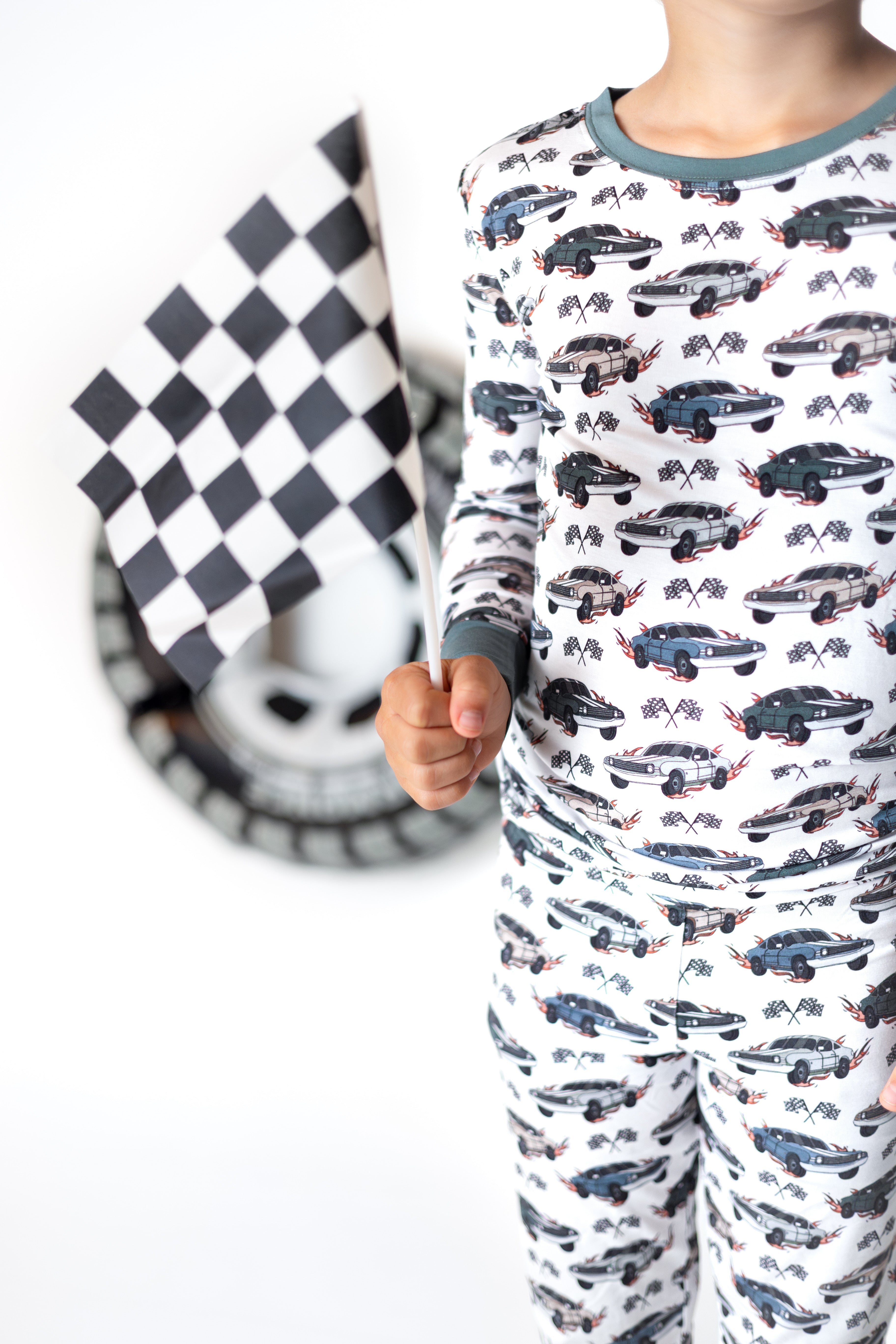 Blazin' Cars | Two Piece Pajama Set by Boosh Baby image 1