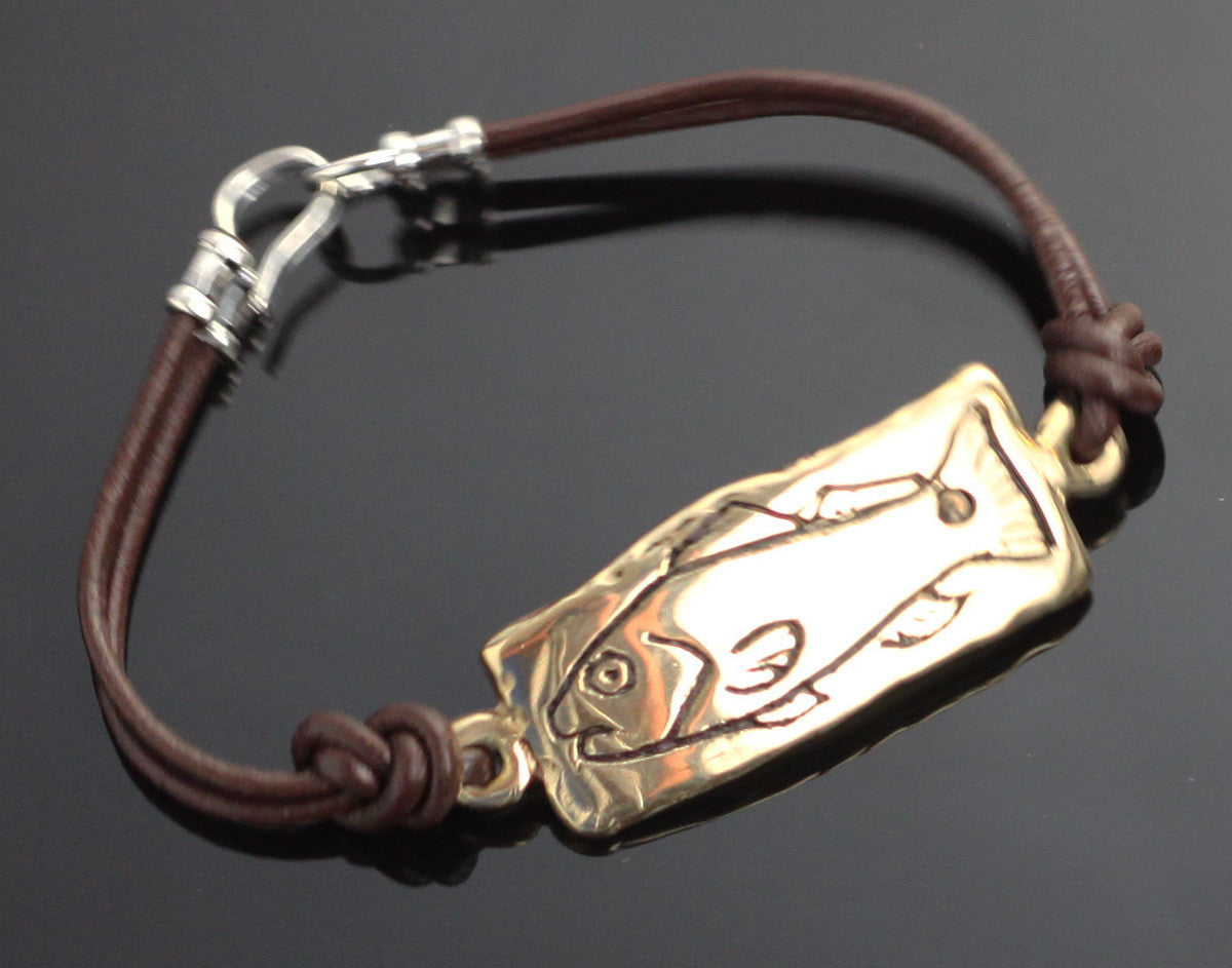 Bronze Redfish Tag Bracelet-BRBF1003
