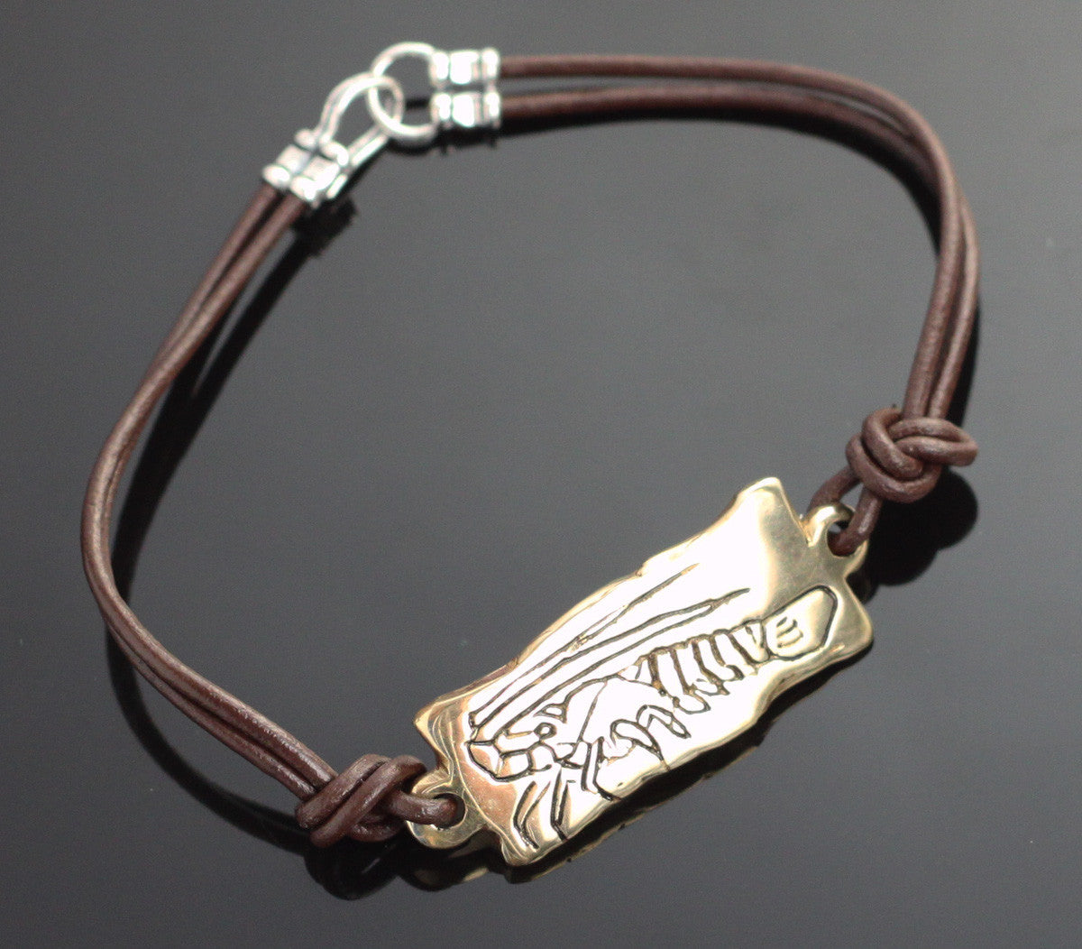 Bronze Lobster Tag Bracelet-BRBF1007