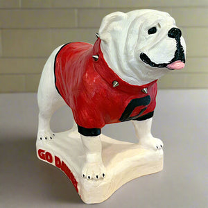 Georgia Bulldogs Standing UGA Mascot Table Top Sculpture