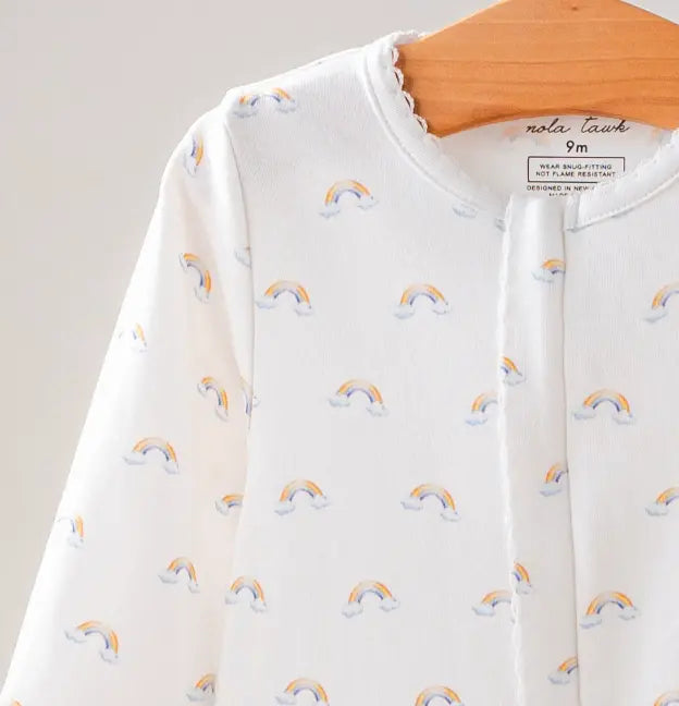 Baby Basics: Rainbow Bliss Organic Cotton Baby Pajama Nola Tawk