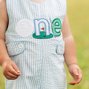Baby Boy First Birthday Golf Outfit | Hole-In-One Jon Jon Seven Lantern Lane