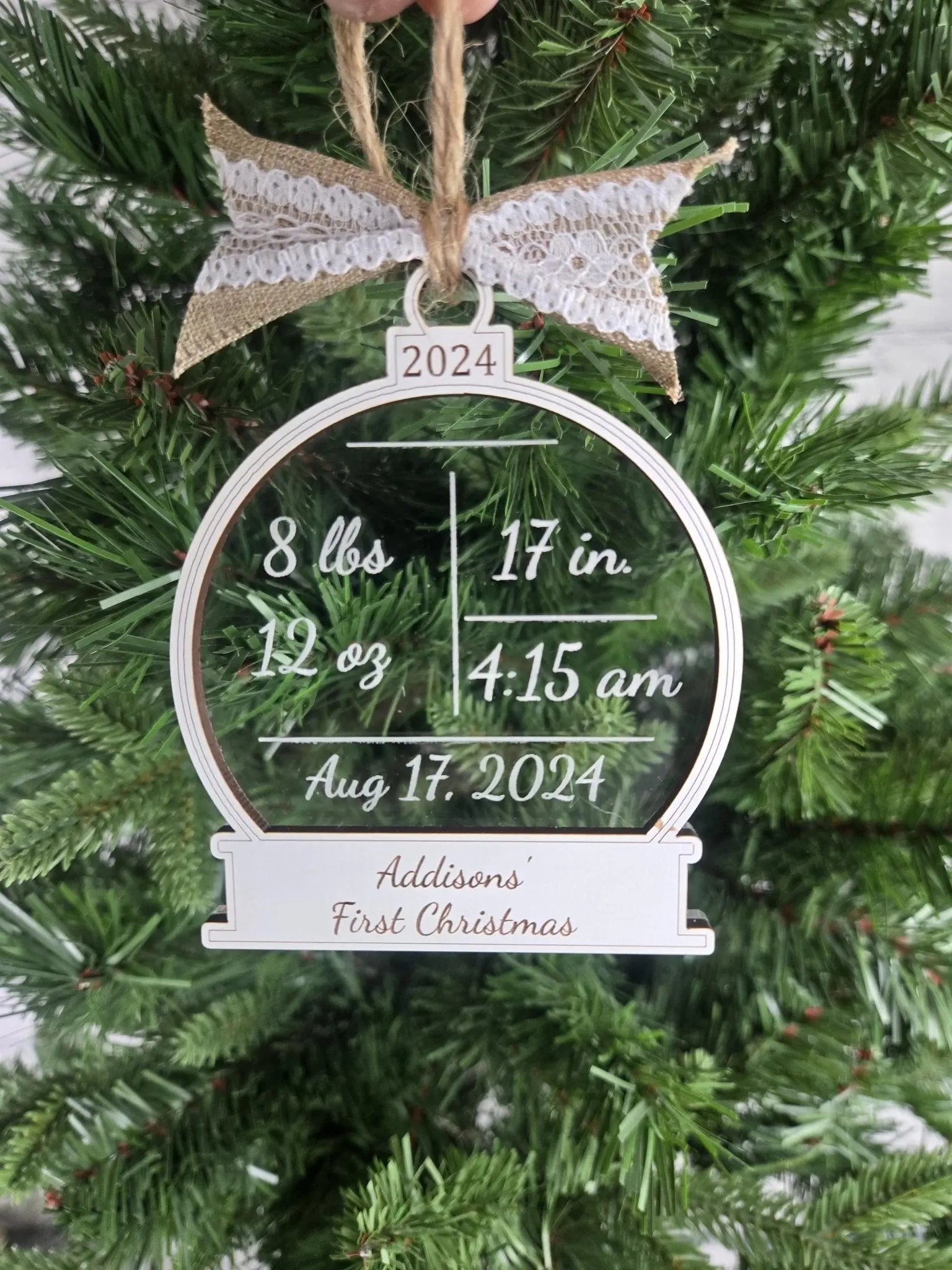 Baby's First Christmas Ornament EverLee Creations