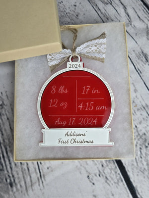Baby's First Christmas Ornament EverLee Creations