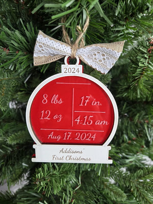 Baby's First Christmas Ornament EverLee Creations