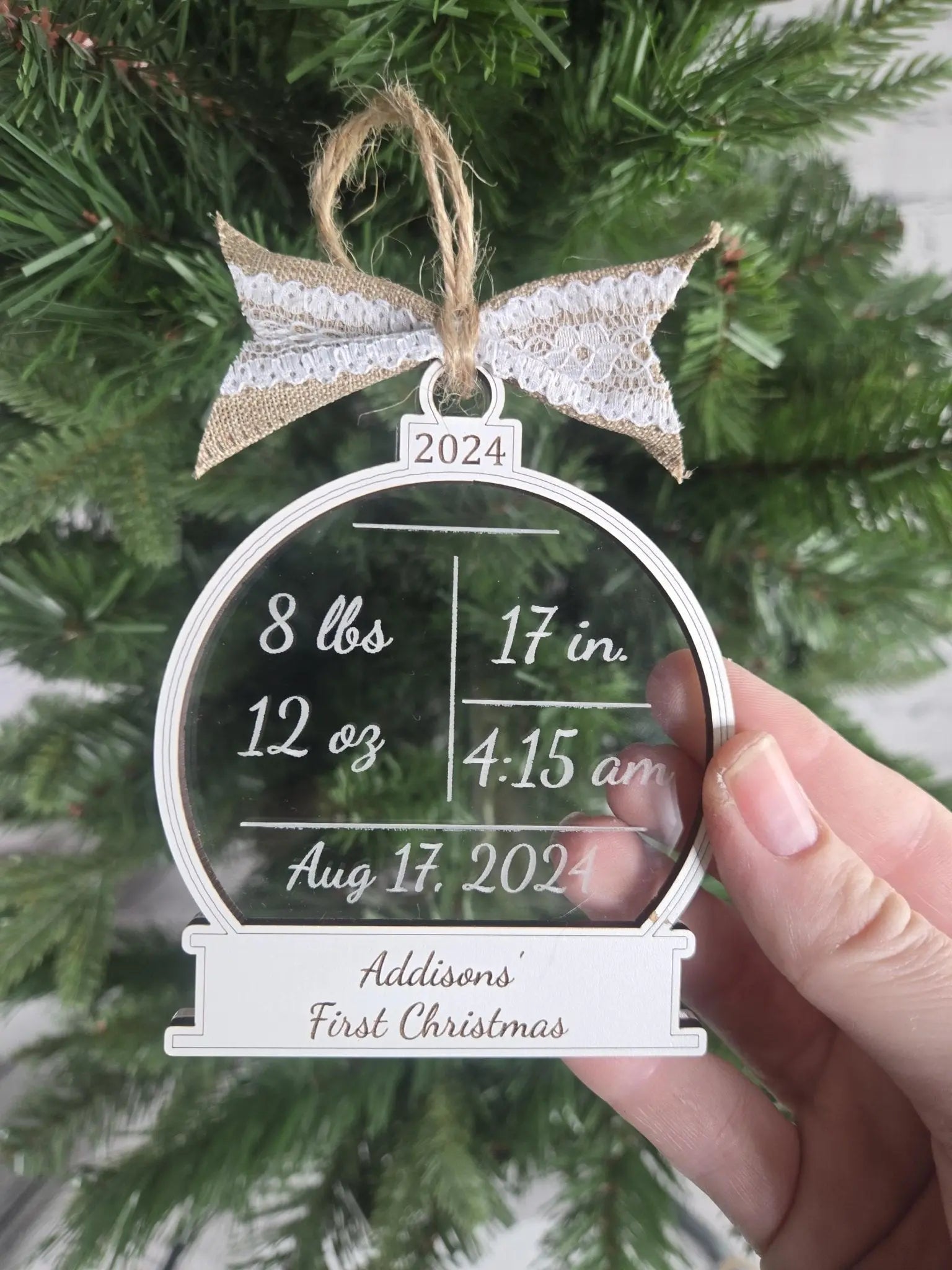 Baby's First Christmas Ornament EverLee Creations