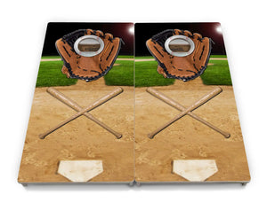 Baseball Theme Cornhole Boards - Professional Tournament Series
