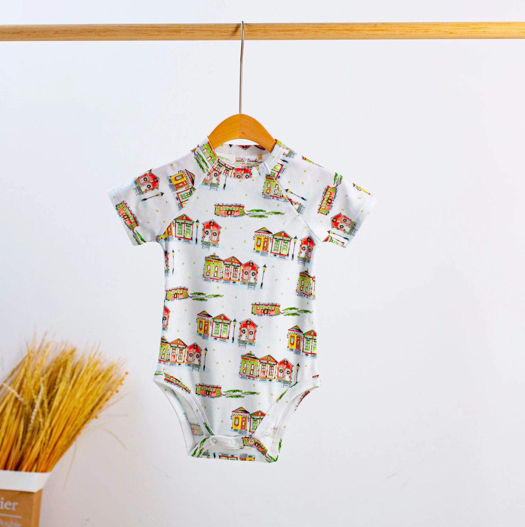 Bayou Wonderland Organic Cotton Christmas Onesie Nola Tawk