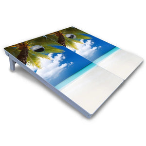 Beach Palm Tree Cornhole Boards - All Weather Series Cornhole Solutions