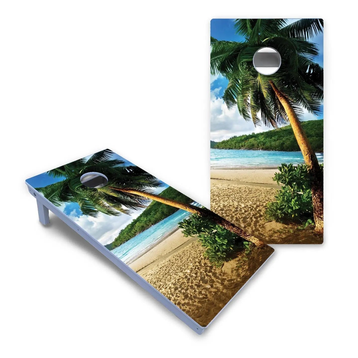 Beach Scene Cornhole Boards - All Weather Series Cornhole Solutions