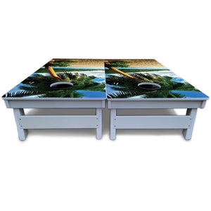 Beach Scene Cornhole Boards - All Weather Series Cornhole Solutions