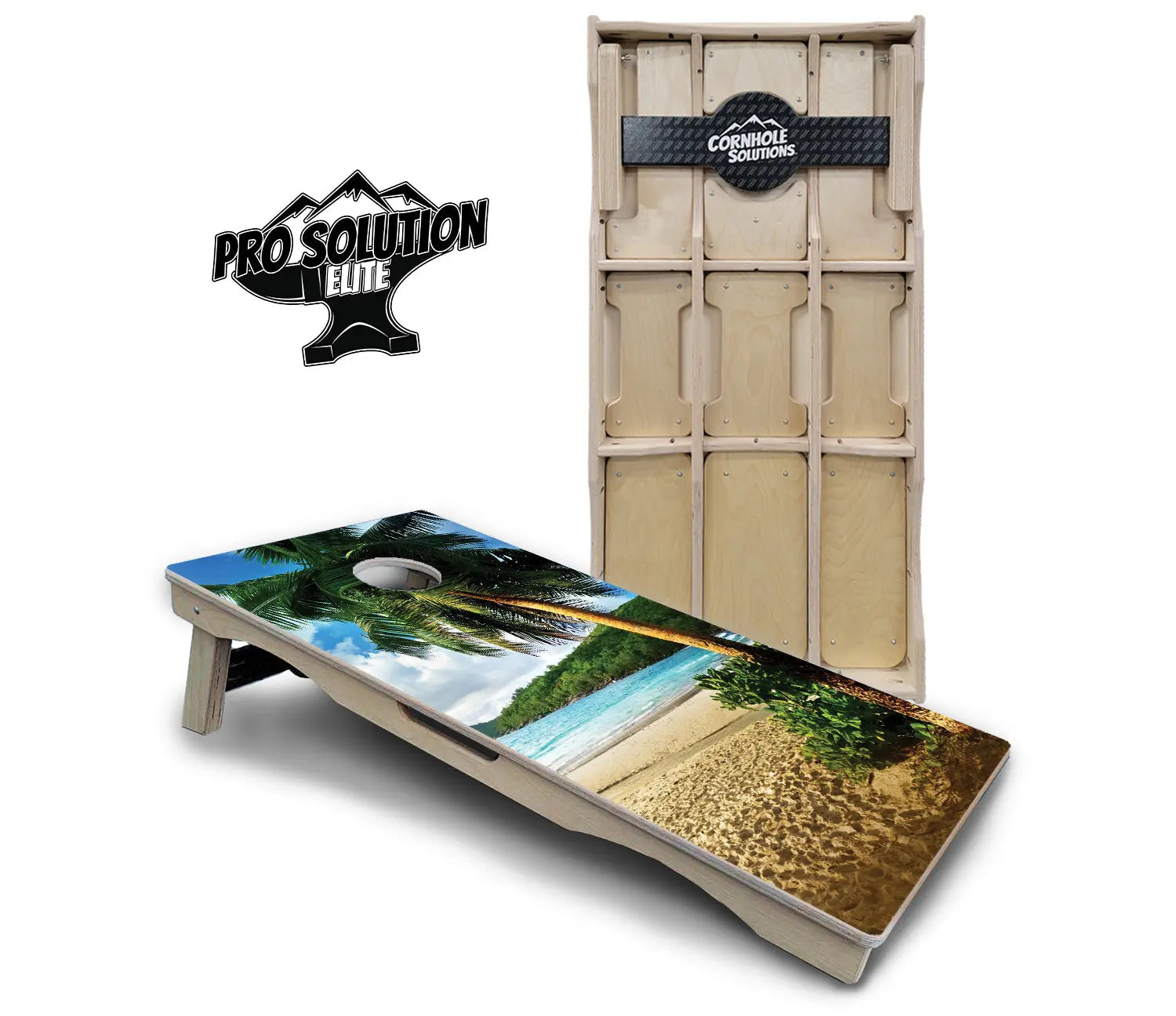 Beach Scene Cornhole Boards - Pro Solution Elite Series Cornhole Solutions