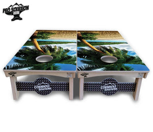 Beach Scene Cornhole Boards - Pro Solution Elite Series Cornhole Solutions