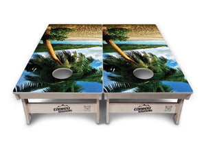 Beach Scene Cornhole Boards - Professional Tournament Series