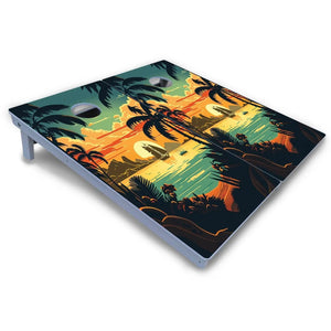 Beach Sunset Cornhole Boards - All Weather Series Cornhole Solutions