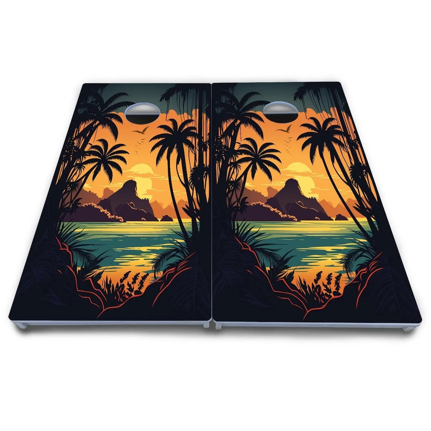 Beach Sunset Cornhole Boards - All Weather Series Cornhole Solutions