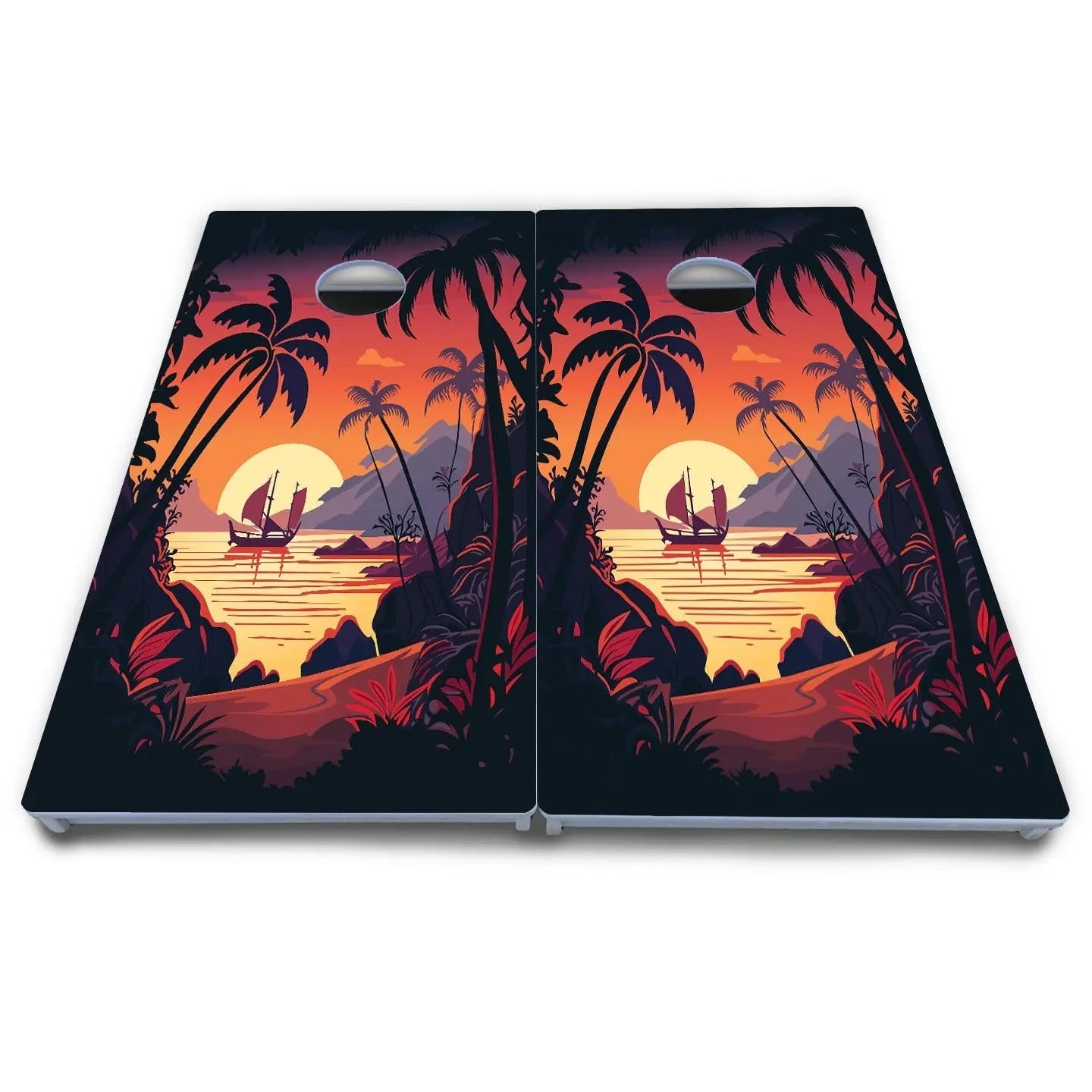 Beach Sunset Cornhole Boards - All Weather Series Cornhole Solutions