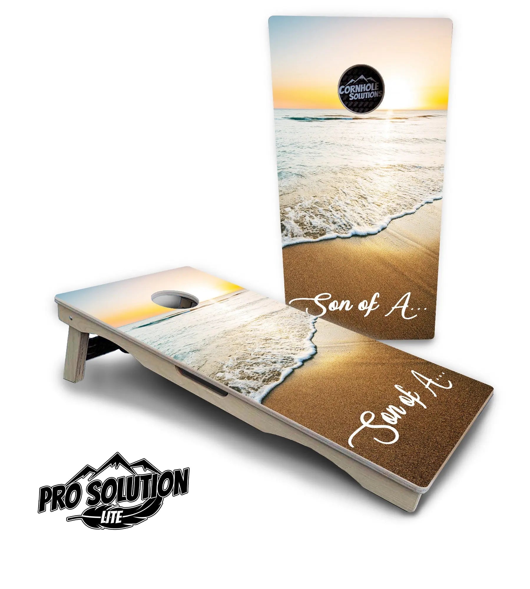 Beach Sunset Cornhole Boards - Pro Solution Lite Series Cornhole Solutions