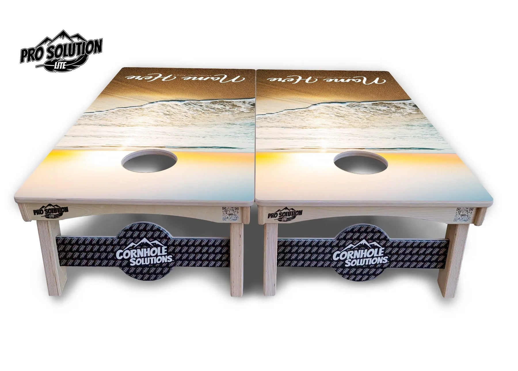 Beach Sunset Cornhole Boards - Pro Solution Lite Series Cornhole Solutions