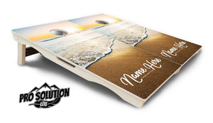 Beach Sunset Cornhole Boards - Pro Solution Lite Series Cornhole Solutions