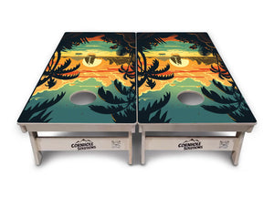 Beach Sunset Cornhole Boards - Professional Tournament Series