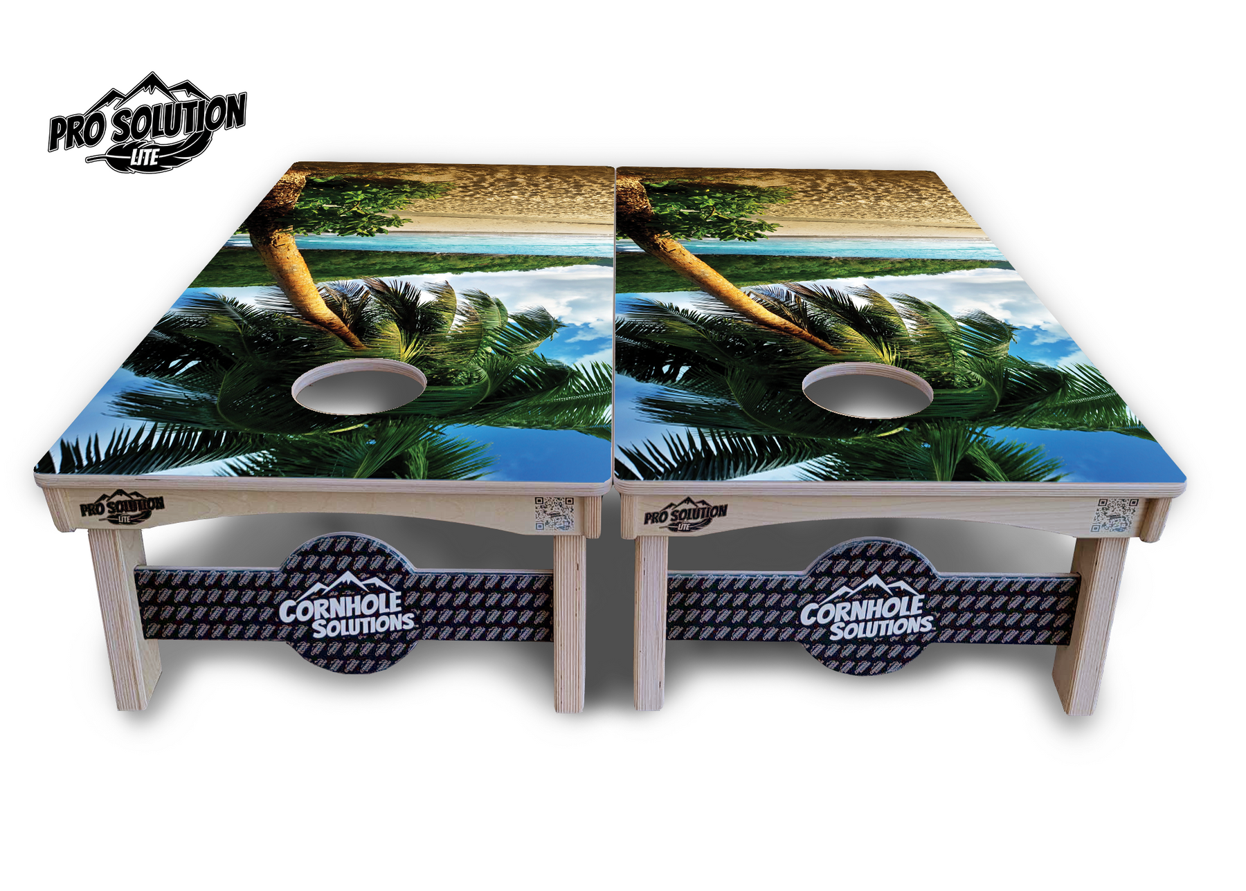 Beach Scene Cornhole Boards - Pro Solution Lite Series Cornhole Solutions