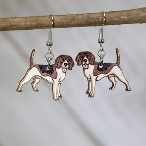 Beagle Wooden Earrings | Dog Lover Pet Jewelry