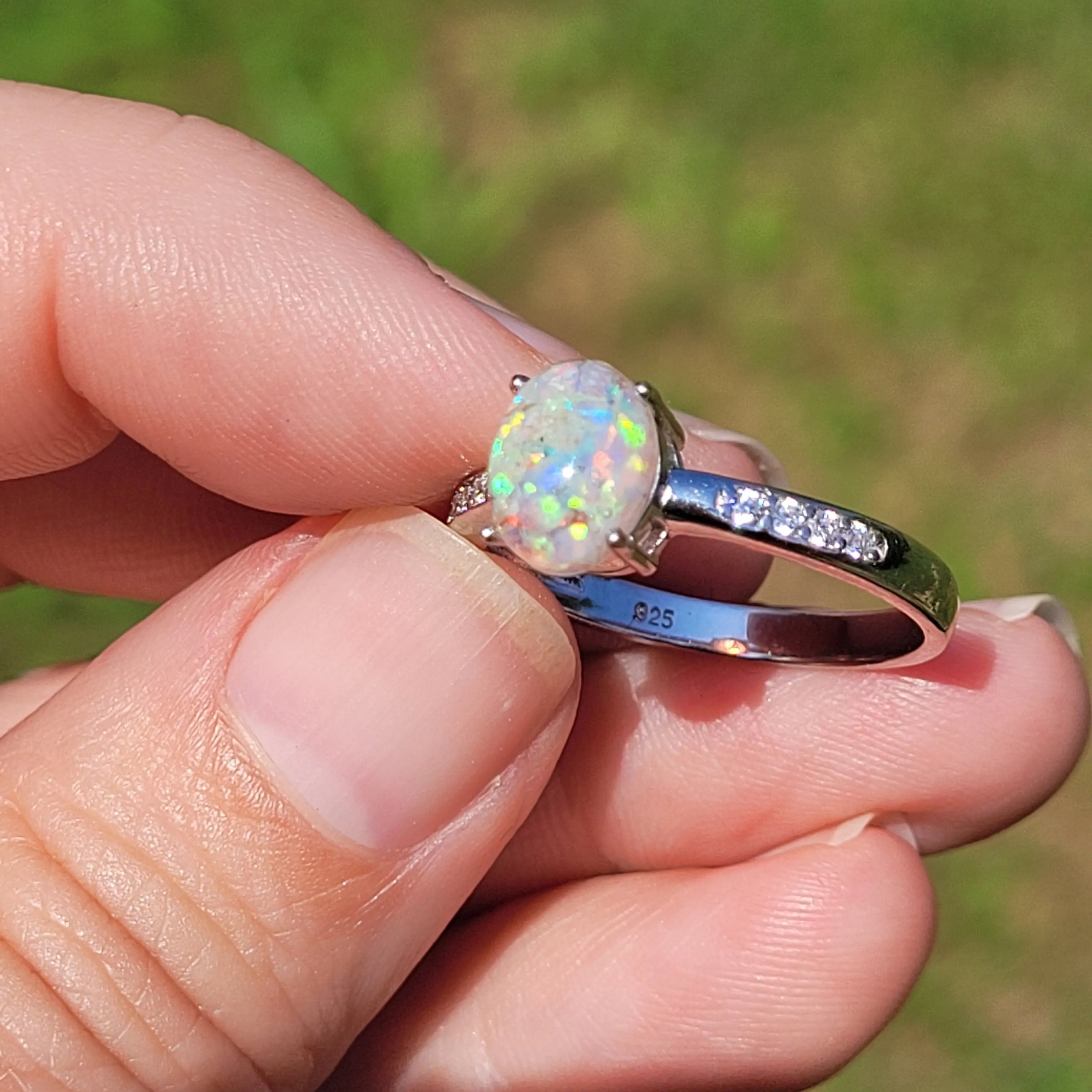 Bell's Vision Memorial Opal Ring Cotton Street Art Company