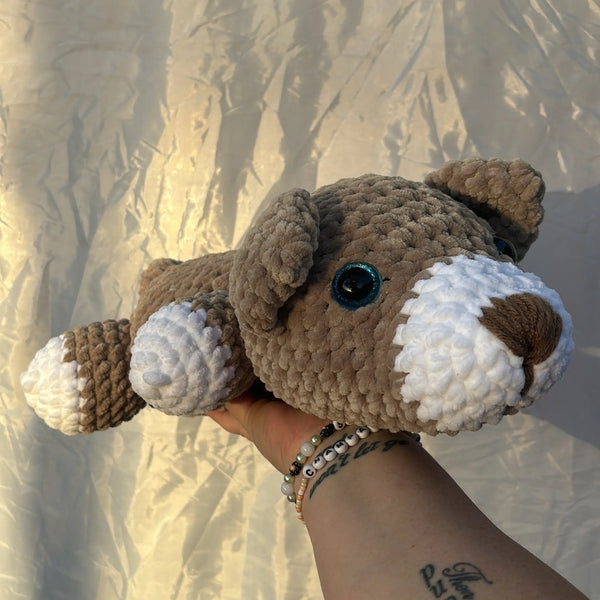Weighted Amigurumi Bear Plush, Ben the Bear by Main Street Collective - Handmade Comfort Toy for Anxiety Relief
