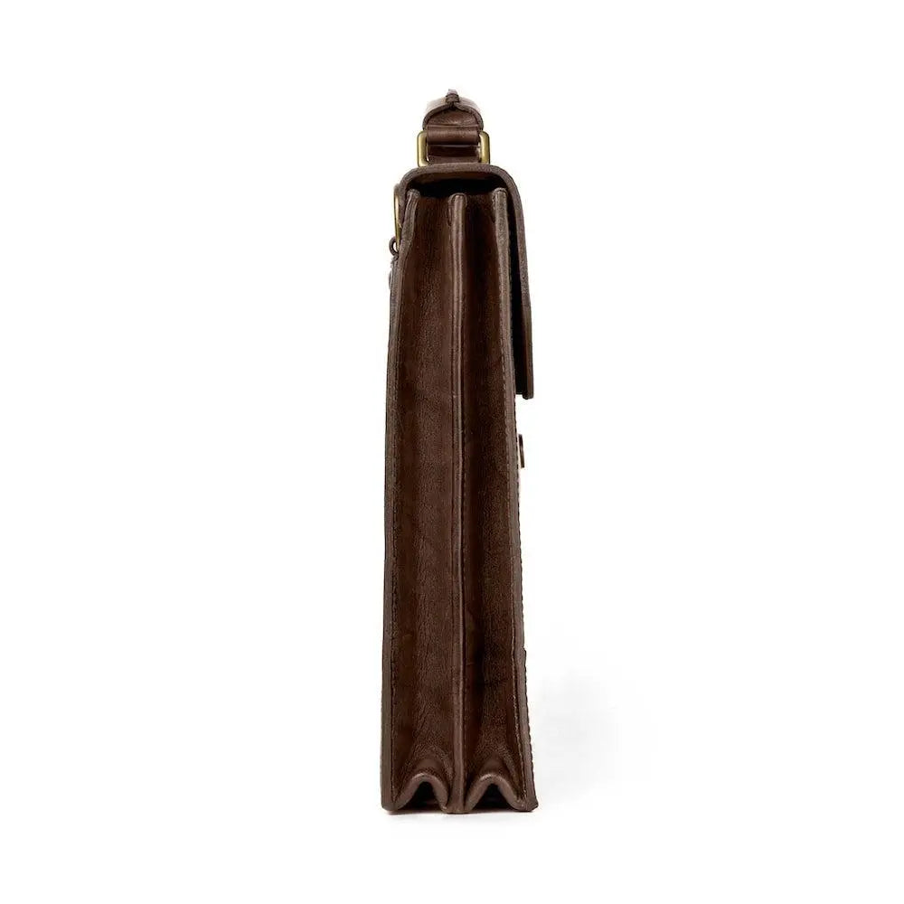 Benjamin Leather Briefcase Mission Mercantile Leather Goods