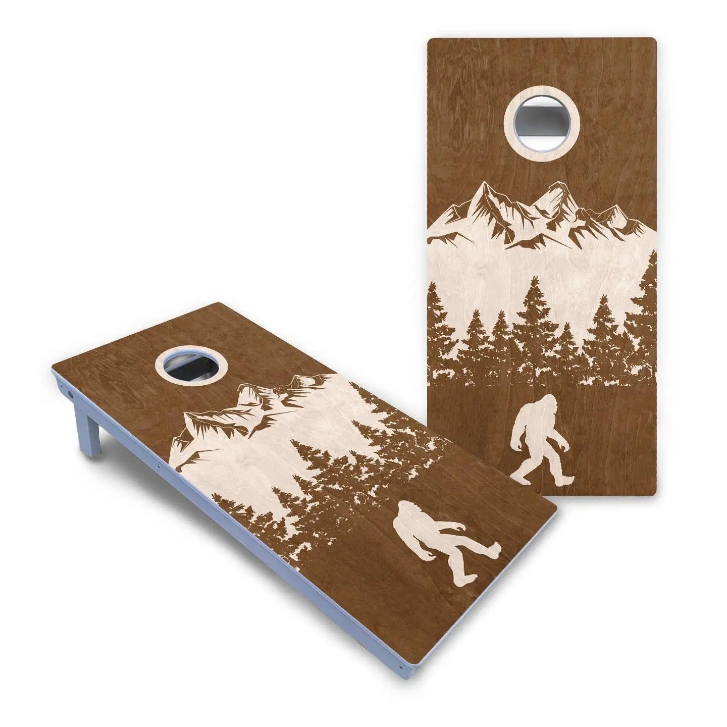 Bigfoot Mountain Scene Cornhole Boards - All Weather Series Cornhole Solutions