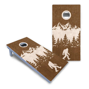 Bigfoot Mountain Scene Cornhole Boards - All Weather Series Cornhole Solutions