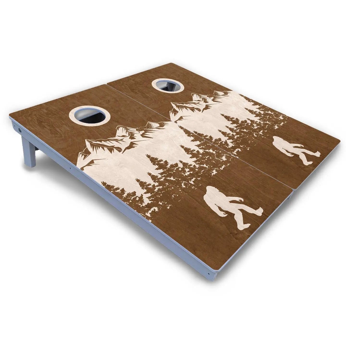 Bigfoot Mountain Scene Cornhole Boards - All Weather Series Cornhole Solutions