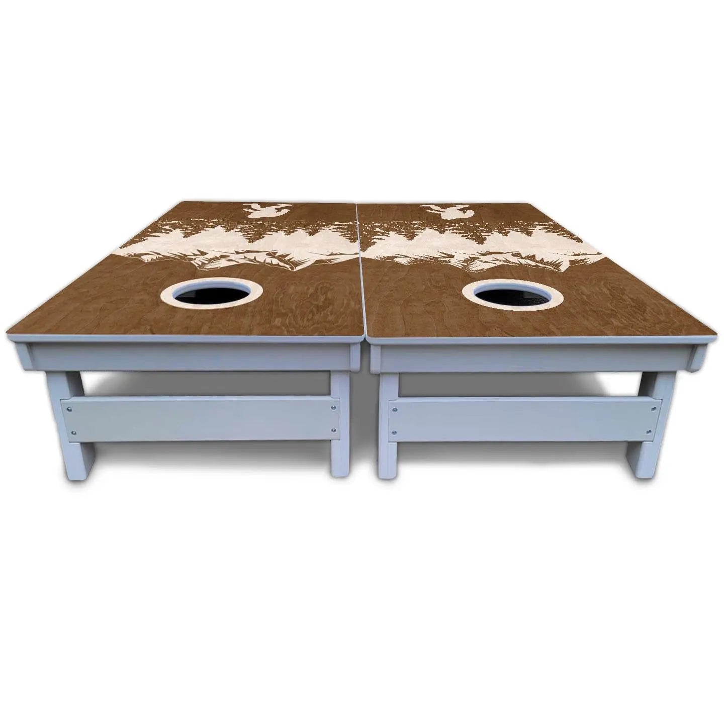 Bigfoot Mountain Scene Cornhole Boards - All Weather Series Cornhole Solutions