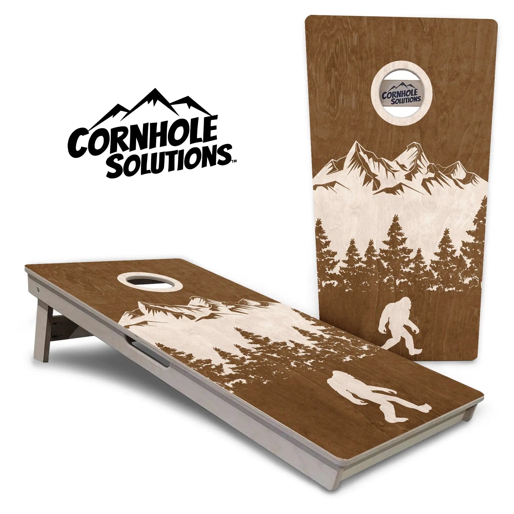 Bigfoot Mtn Scene Cornhole Boards - Professional Tournament Series Cornhole Solutions