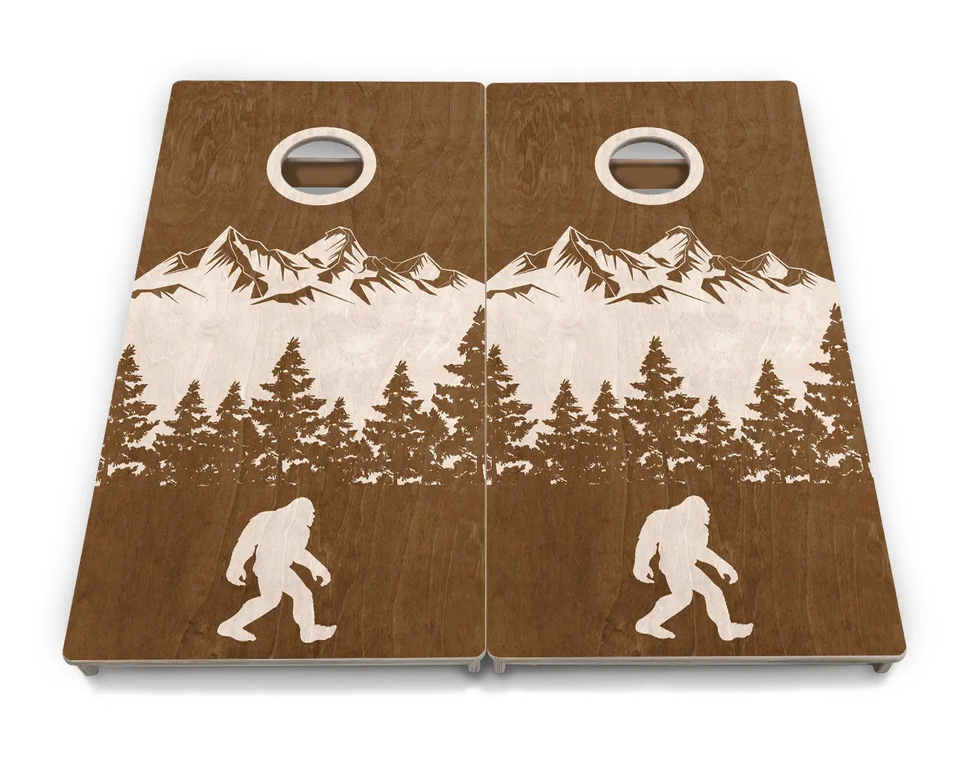 Bigfoot Mtn Scene Cornhole Boards - Professional Tournament Series Cornhole Solutions