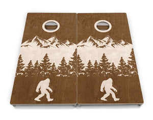 Bigfoot Mtn Scene Cornhole Boards - Professional Tournament Series Cornhole Solutions