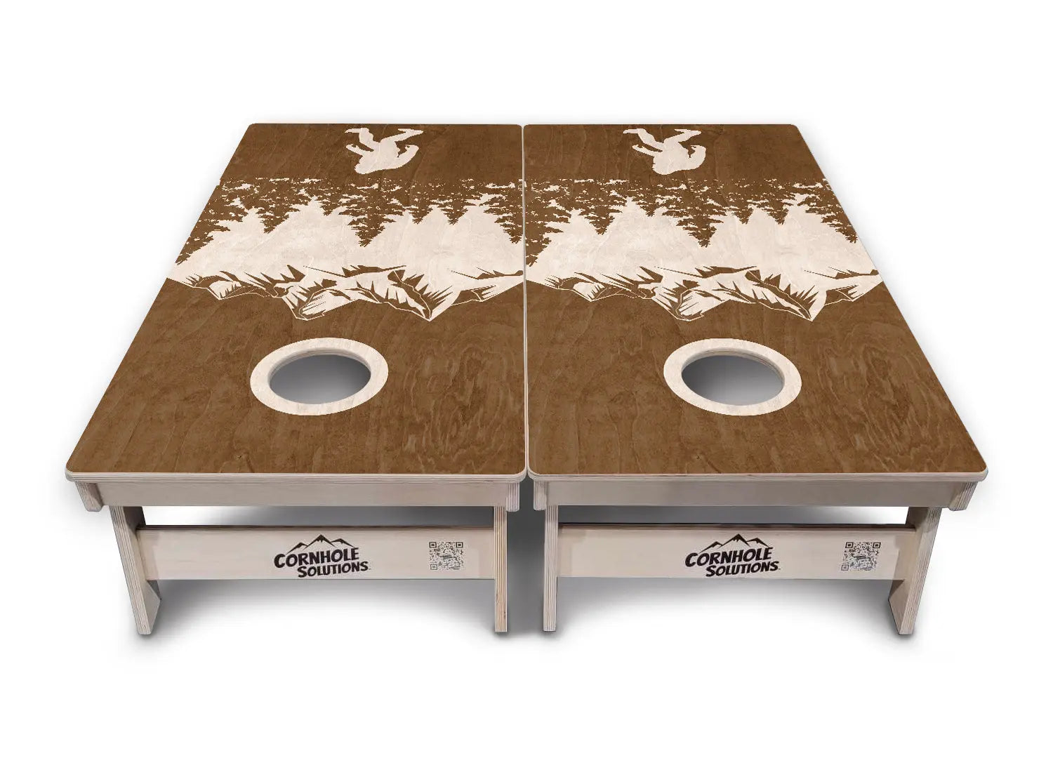 Bigfoot Mtn Scene Cornhole Boards - Professional Tournament Series Cornhole Solutions