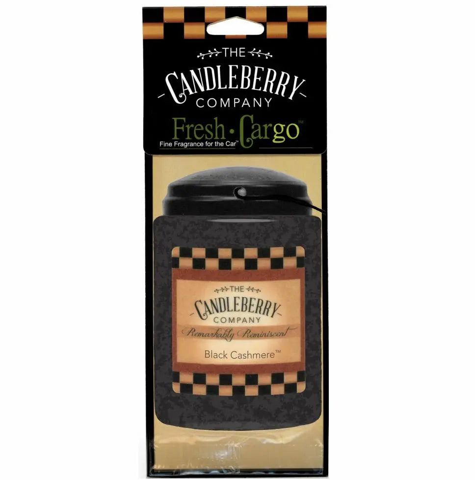 Black Cashmere™- "Fresh Cargo"®, Scent for the Car (2-PACK) (Collective) The Candleberry® Candle Company