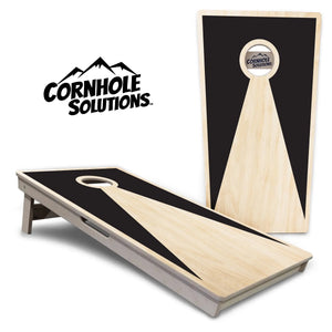 Black/Natural Keyhole Cornhole Boards - Professional Tournament Series Cornhole Solutions