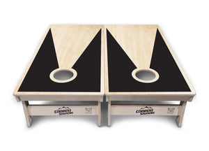 Black/Natural Keyhole Cornhole Boards - Professional Tournament Series Cornhole Solutions