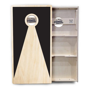Black/Natural Keyhole Cornhole Boards - Professional Tournament Series Cornhole Solutions