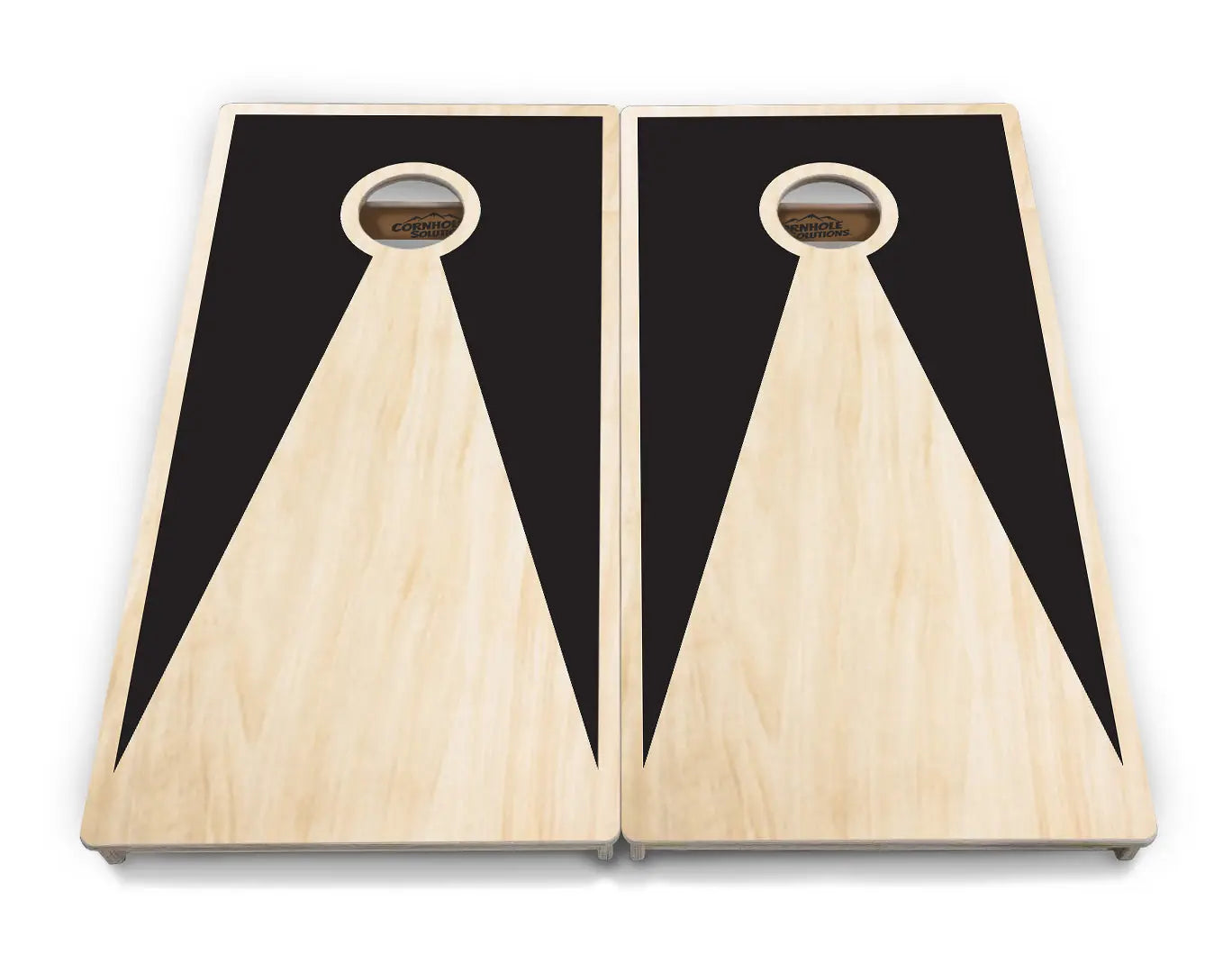 Black/Natural Keyhole Cornhole Boards - Professional Tournament Series Cornhole Solutions