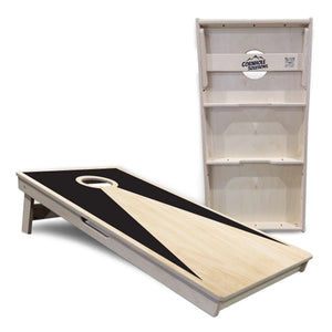 Black/Natural Keyhole Cornhole Boards - Professional Tournament Series Cornhole Solutions