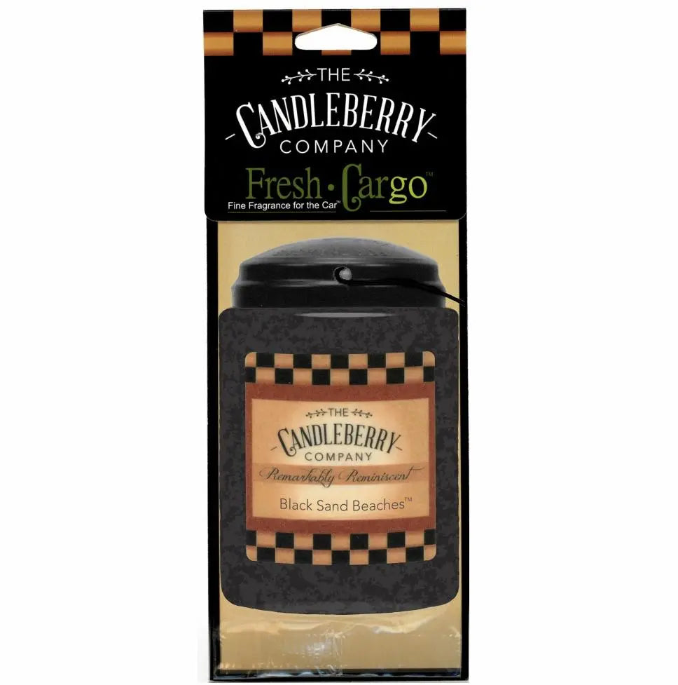 Black Sand Beaches®- "Fresh Cargo"®, Scent for the Car (2-PACK) (Collective) The Candleberry® Candle Company