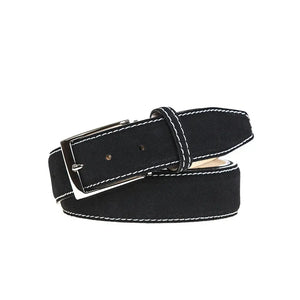 Black Suede Leather Belt