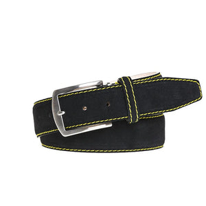 Black Suede Leather Belt