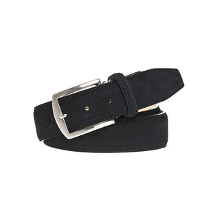 Black Suede Leather Belt