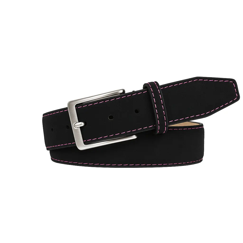 Black Suede Leather Belt